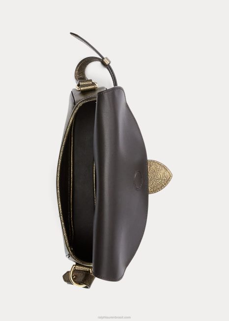 bolsa tiracolo welington metalizada BD6J5271 mulheres Ralph Lauren bronze