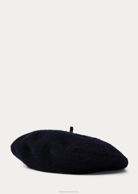 boina de feltro BD6J5591 mulheres Ralph Lauren marinha