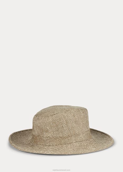chapéu utilitário de sarja quebrada BD6J5585 mulheres Ralph Lauren oliva/castanho