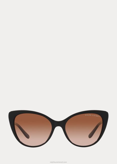 óculos estribo kelly BD6J5604 mulheres Ralph Lauren preto