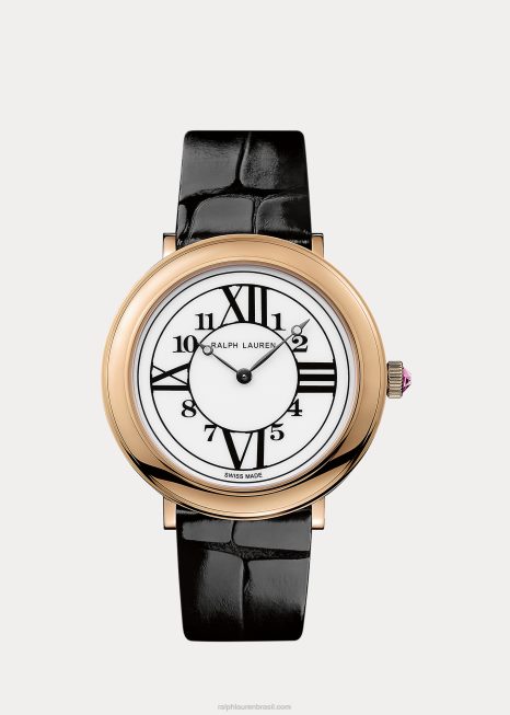 aço de 38 mm BD6J5611 mulheres Ralph Lauren mostrador branco