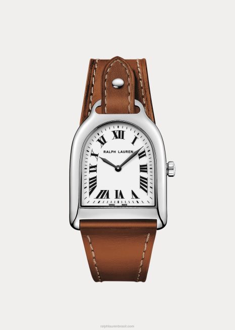 aço pequeno BD6J2844 mulheres Ralph Lauren mostrador branco