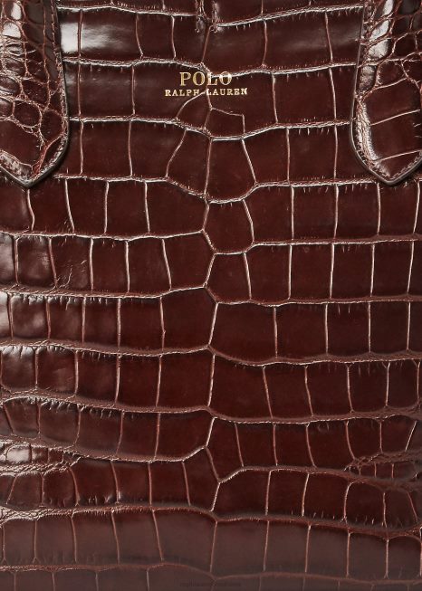 bolsa bellport média com relevo BD6J5216 mulheres Ralph Lauren chocolate