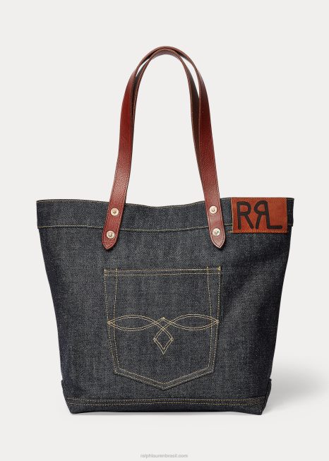 bolsa jeans BD6J5151 mulheres Ralph Lauren índigo