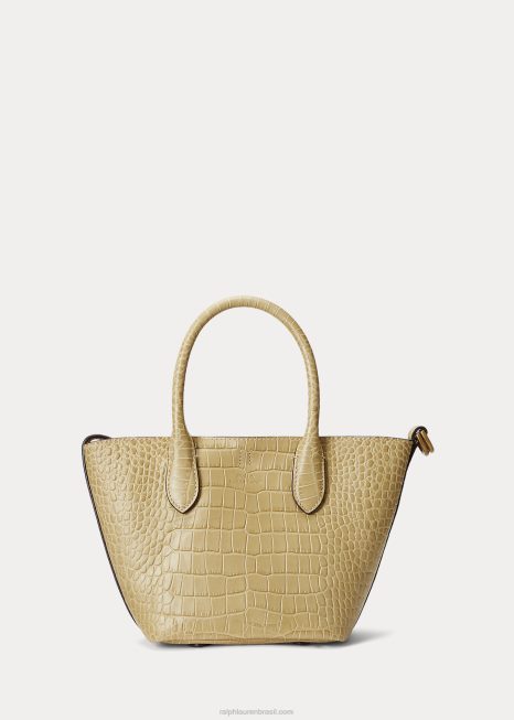 bolsa pequena bellport de couro com relevo BD6J5211 mulheres Ralph Lauren areia
