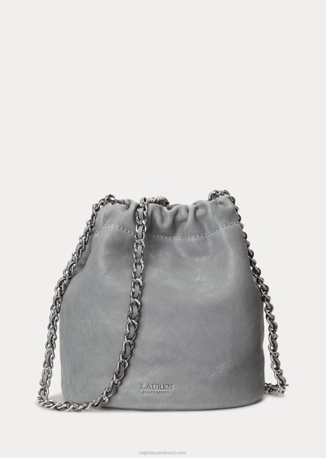 bolsa bucket emmy média em couro lavado BD6J5366 mulheres Ralph Lauren oceano