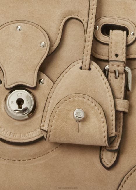 bezerro camurça soft ricky 18 BD6J5324 mulheres Ralph Lauren mel pálido