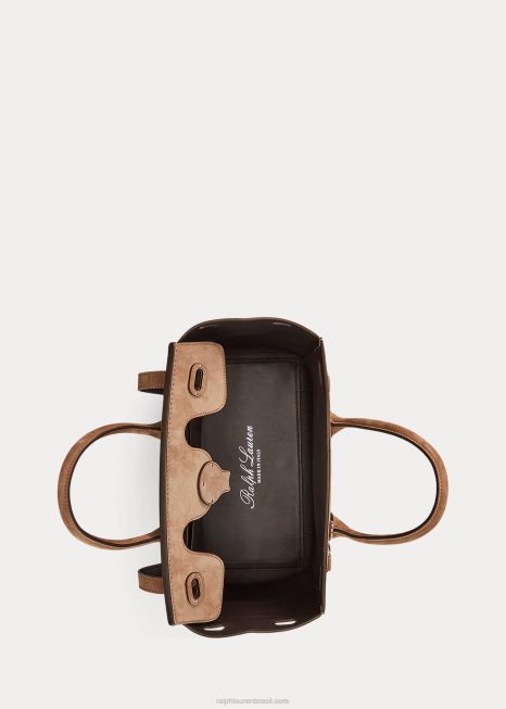 camurça claro ricky 33 BD6J5316 mulheres Ralph Lauren taupe profundo