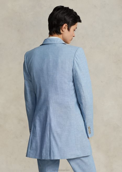 blazer longo de algodão cambraia BD6J3094 mulheres Ralph Lauren cambraia