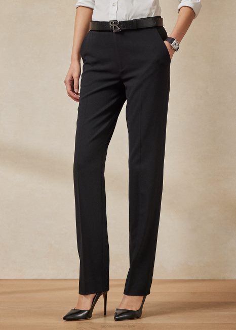 calça crepe de lã elástica seth BD6J9132 mulheres Ralph Lauren preto