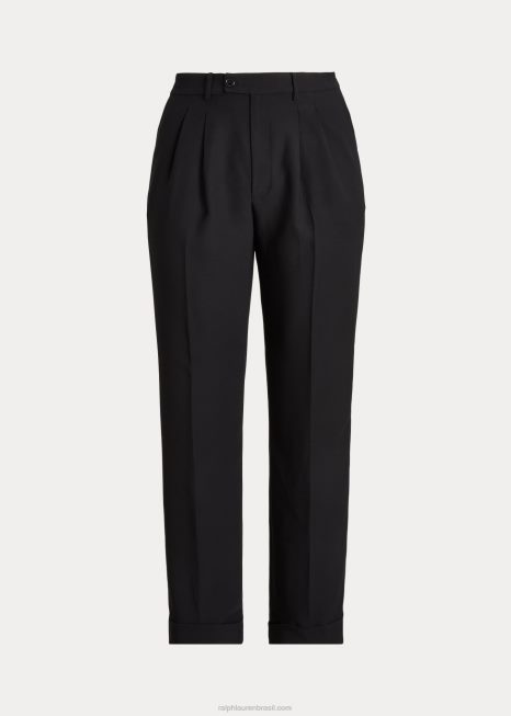 calça crepe plissada BD6J4783 mulheres Ralph Lauren