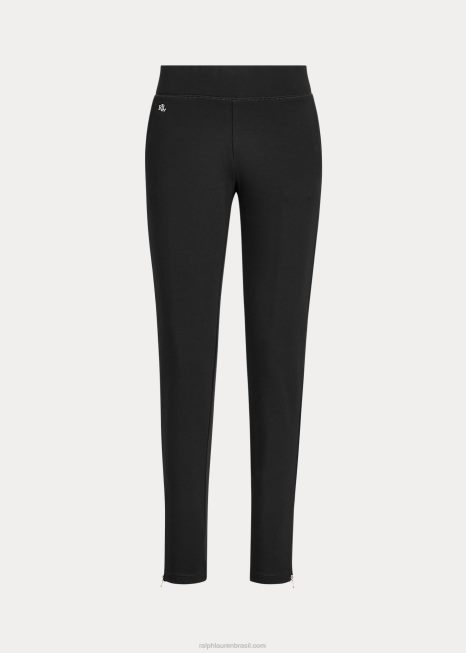calça de tornozelo de jérsei BD6J4249 mulheres Ralph Lauren preto
