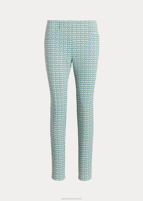 calça elástica com motivo gráfico BD6J3725 mulheres Ralph Lauren vime primavera