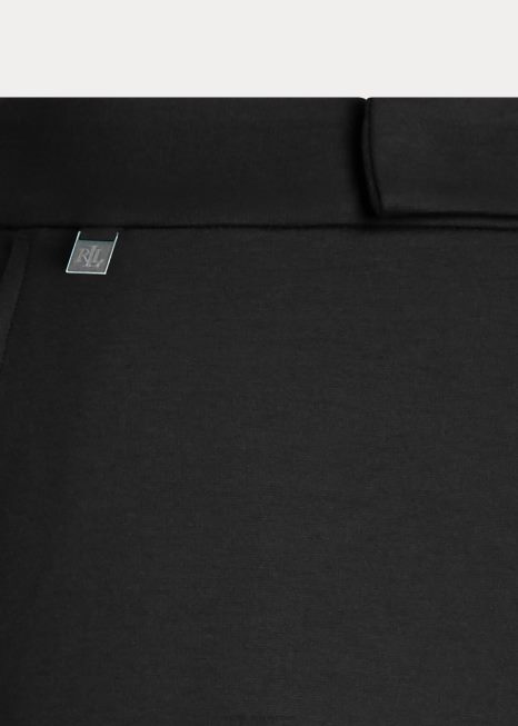 calça ponte reta BD6J9460 mulheres Ralph Lauren preto
