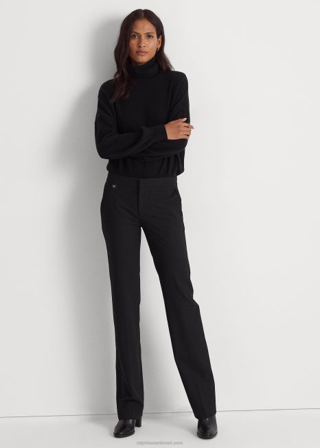calça reta BD6J9458 mulheres Ralph Lauren preto