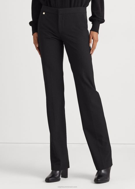 calça reta BD6J9458 mulheres Ralph Lauren preto