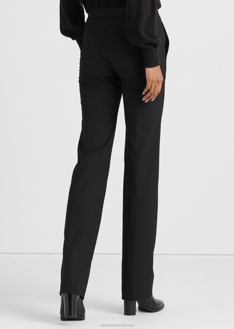 calça reta BD6J9458 mulheres Ralph Lauren preto