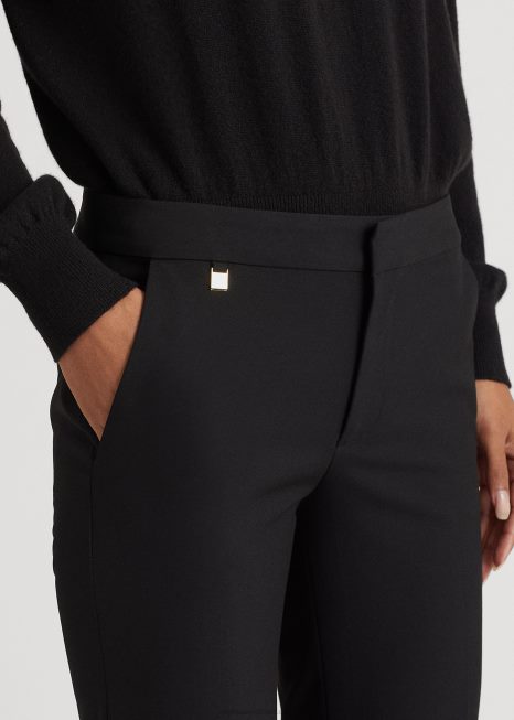 calça reta BD6J9458 mulheres Ralph Lauren preto