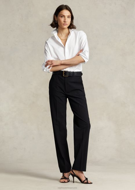 calça reta reta BD6J4756 mulheres Ralph Lauren preto