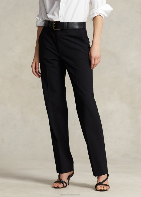calça reta reta BD6J4756 mulheres Ralph Lauren preto
