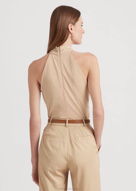 top frente única em jérsei elástico BD6J3797 mulheres Ralph Lauren bronzeado de bétula