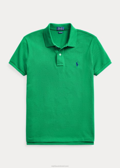camisa pólo de malha de ajuste clássico BD6J9224 mulheres Ralph Lauren de bilhar