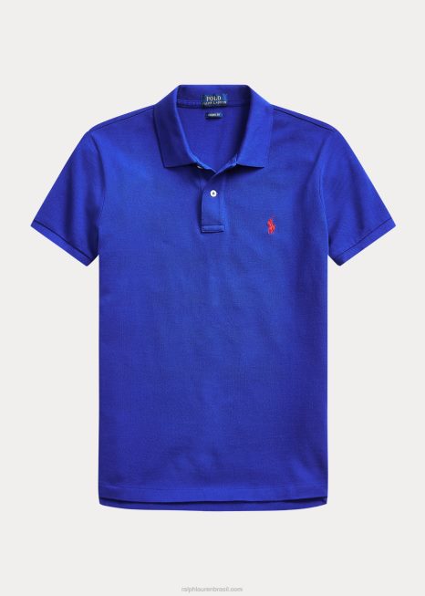 camisa pólo de malha de ajuste clássico BD6J9235 mulheres Ralph Lauren herança real