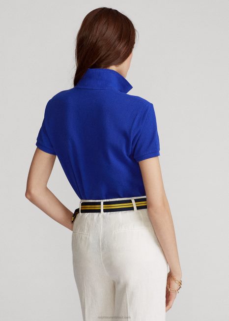 camisa pólo de malha de ajuste clássico BD6J9235 mulheres Ralph Lauren herança real