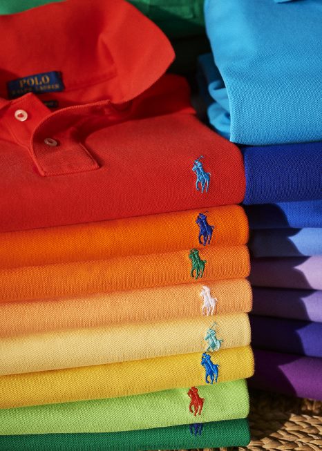 camisa pólo de malha de ajuste clássico BD6J9237 mulheres Ralph Lauren paloma roxo
