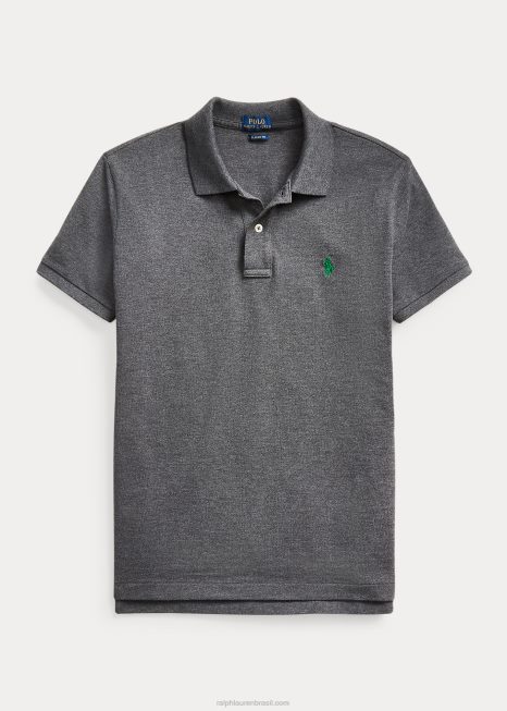 camisa pólo de malha de ajuste clássico BD6J9240 mulheres Ralph Lauren barclay urze