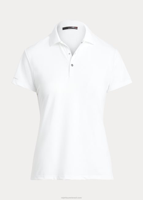 camisa pólo piquê BD6J3691 mulheres Ralph Lauren cer wht