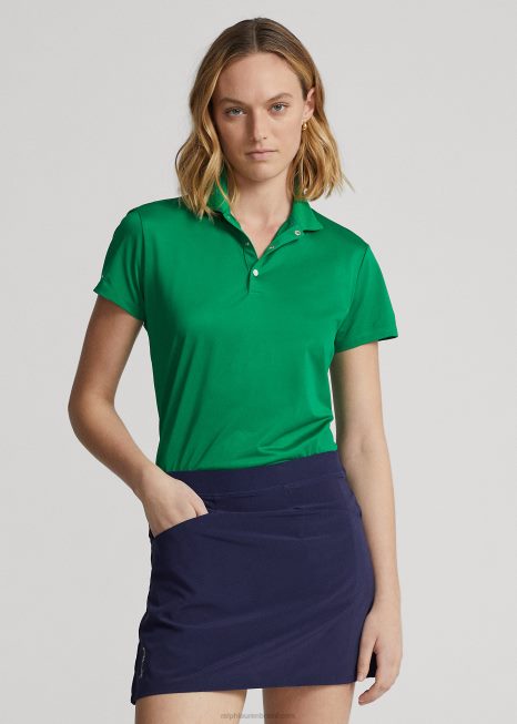 camisa pólo piquê BD6J3708 mulheres Ralph Lauren cruzeiro verde