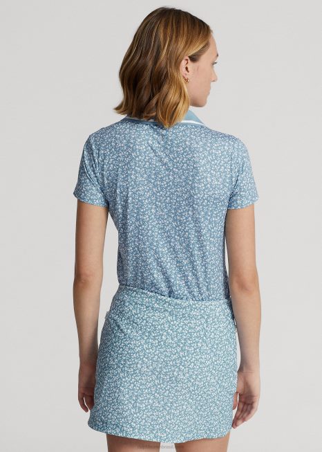 camisa polo de jérsei floral de ajuste personalizado BD6J3746 mulheres Ralph Lauren campo floral