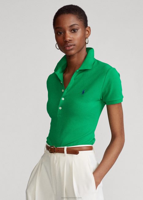 camisa polo slim fit BD6J3256 mulheres Ralph Lauren de bilhar