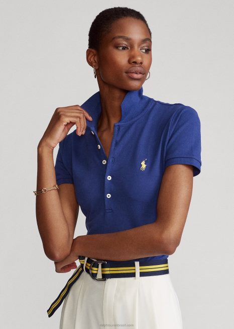 camisa polo slim fit BD6J3266 mulheres Ralph Lauren outono real
