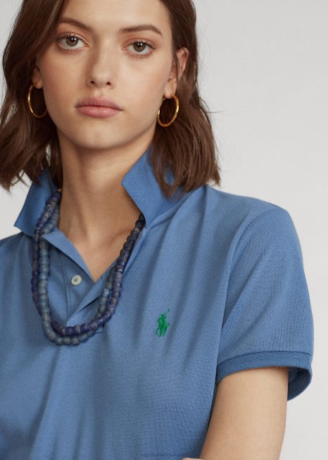 o polo terrestre BD6J3325 mulheres Ralph Lauren nimes azul