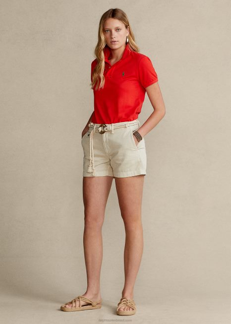 o polo terrestre BD6J3332 mulheres Ralph Lauren hibisco brilhante