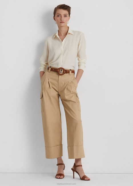 camisa crepe BD6J4469 mulheres Ralph Lauren