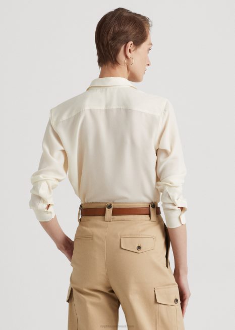 camisa crepe BD6J4469 mulheres Ralph Lauren