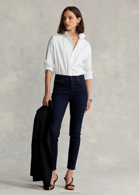 camisa de algodão BD6J3341 mulheres Ralph Lauren branco