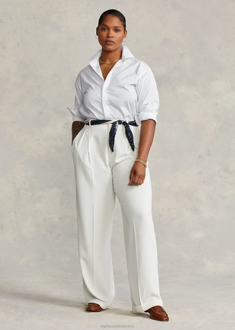 camisa de algodão BD6J3341 mulheres Ralph Lauren branco