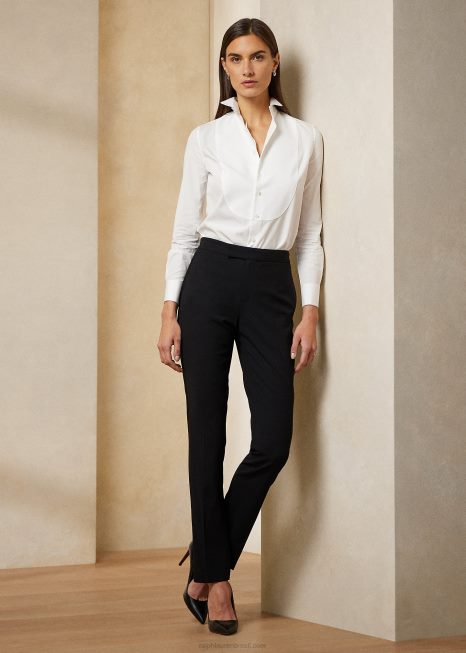 camisa de smoking de algodão BD6J3445 mulheres Ralph Lauren branco