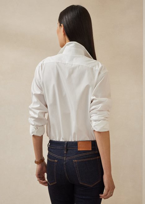 camisa namorado adrien BD6J9133 mulheres Ralph Lauren branco