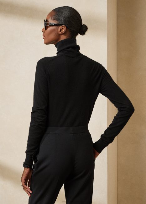 gola alta caxemira BD6J3526 mulheres Ralph Lauren preto