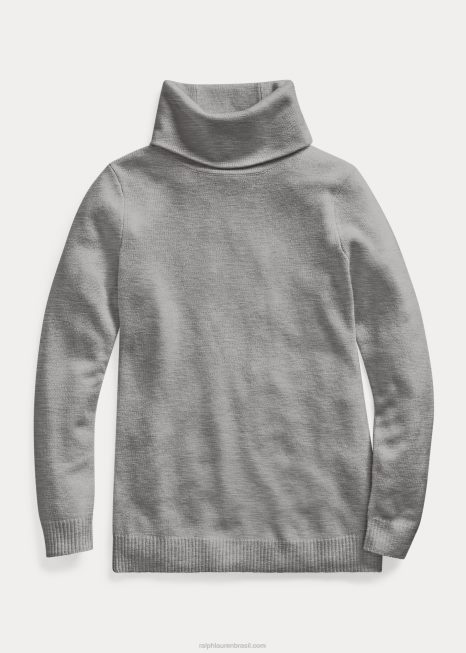 gola alta caxemira BD6J4741 mulheres Ralph Lauren urze brume