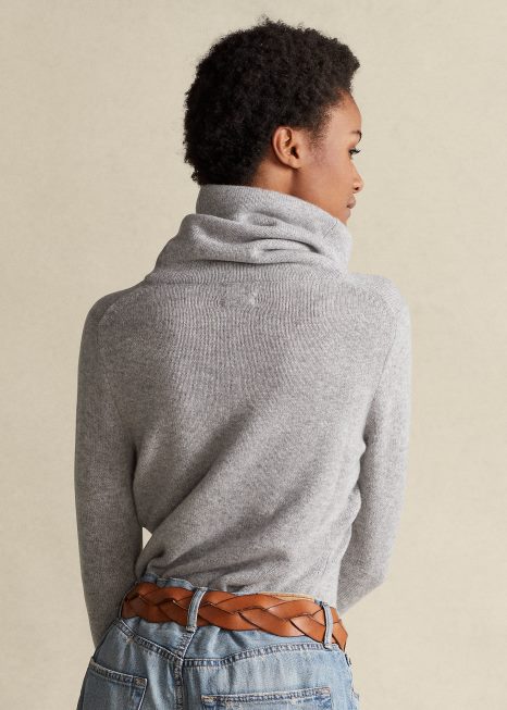 gola alta caxemira BD6J4741 mulheres Ralph Lauren urze brume