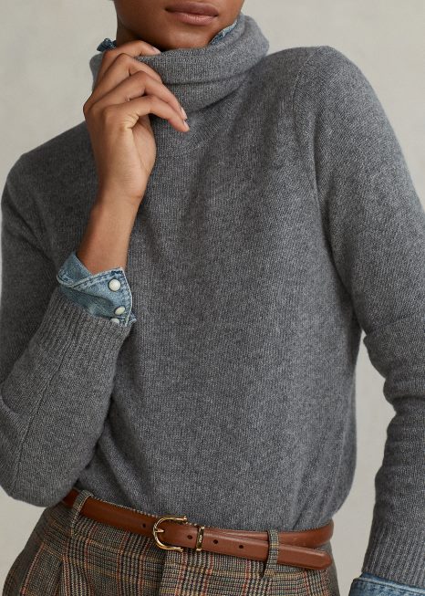 gola alta caxemira BD6J9487 mulheres Ralph Lauren