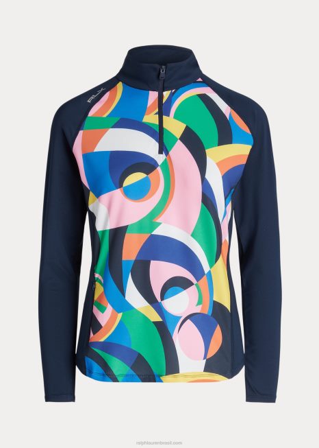 pulôver de zíper de impressão BD6J3717 mulheres Ralph Lauren riviera resumo