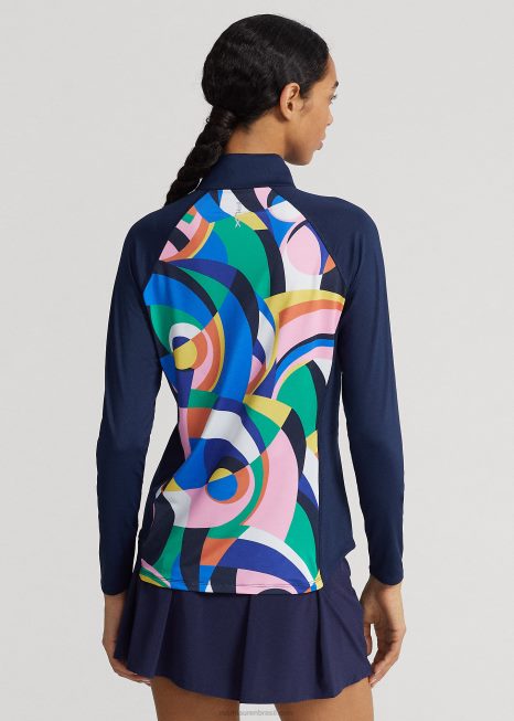 pulôver de zíper de impressão BD6J3717 mulheres Ralph Lauren riviera resumo