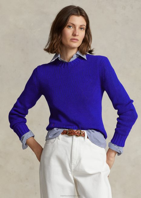 suéter de algodão BD6J3197 mulheres Ralph Lauren real